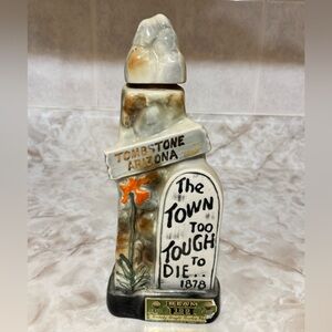 1970 Jim Beam Decanter Tombstone Arizona The Town Too Tough to Die - Empty